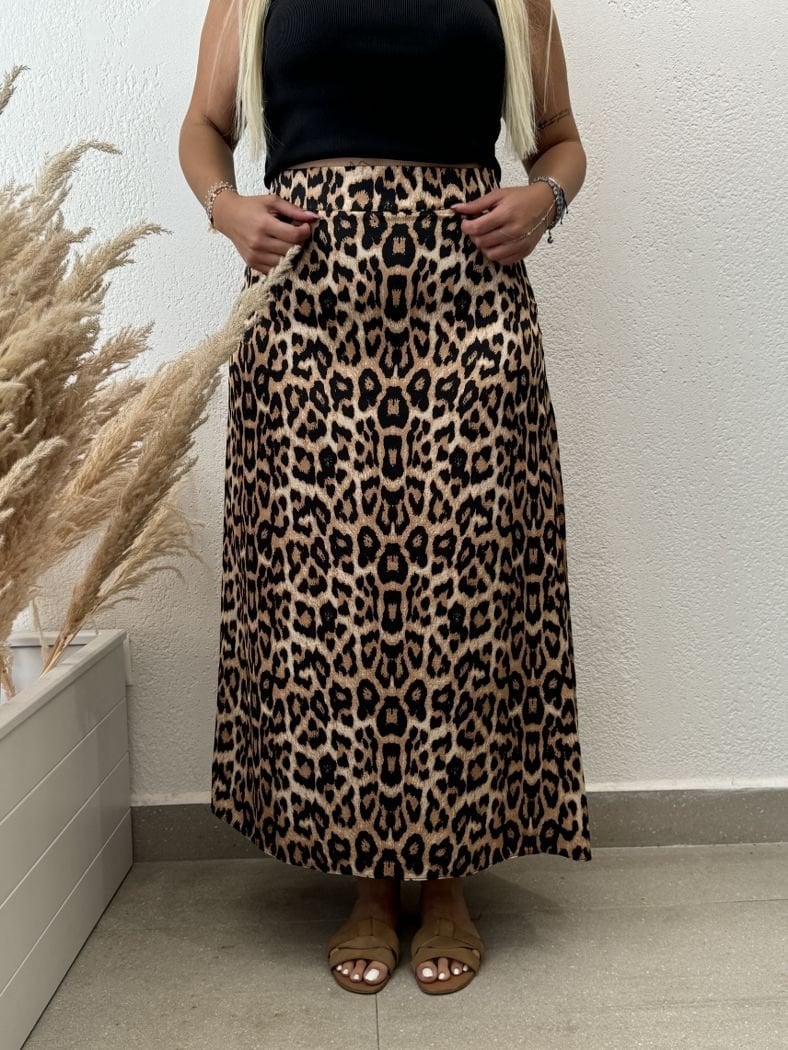 SATEN A KESİM LEOPAR ETEK