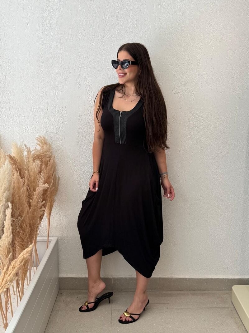 FERMUARLI KOLSUZ ŞALVAR MODEL ELBİSE