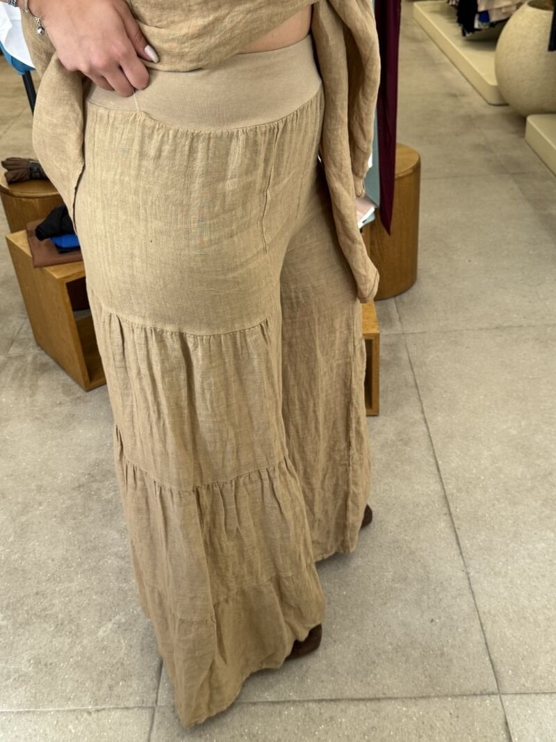 BİYELİ KETEN PANTOLON