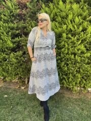 Papatya Motif Gipeli Elbise