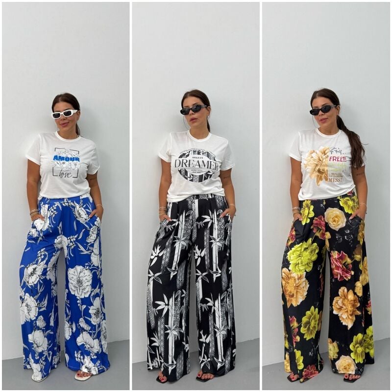 DESENLİ T-SHİRT PANTOLON TAKIMLAR