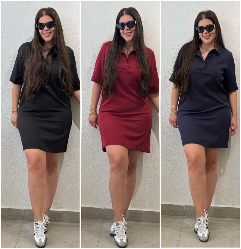POLO YAKA MİNİ ELBİSE