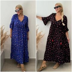 ÇITIR ÇİÇEK BOHO ELBİSE