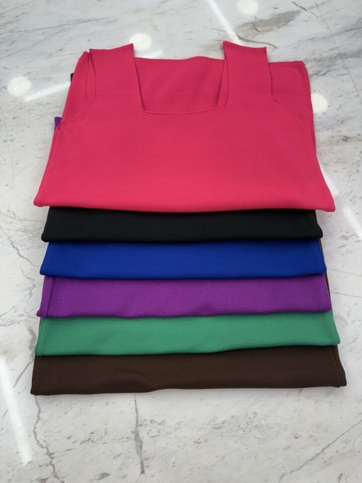 TRİKO BLUZ KALIN ASKILI