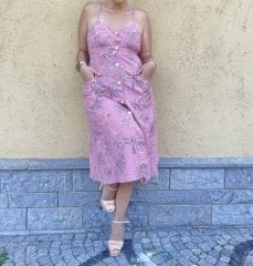 Palmiye Model Sırt Dekolteli Elbise