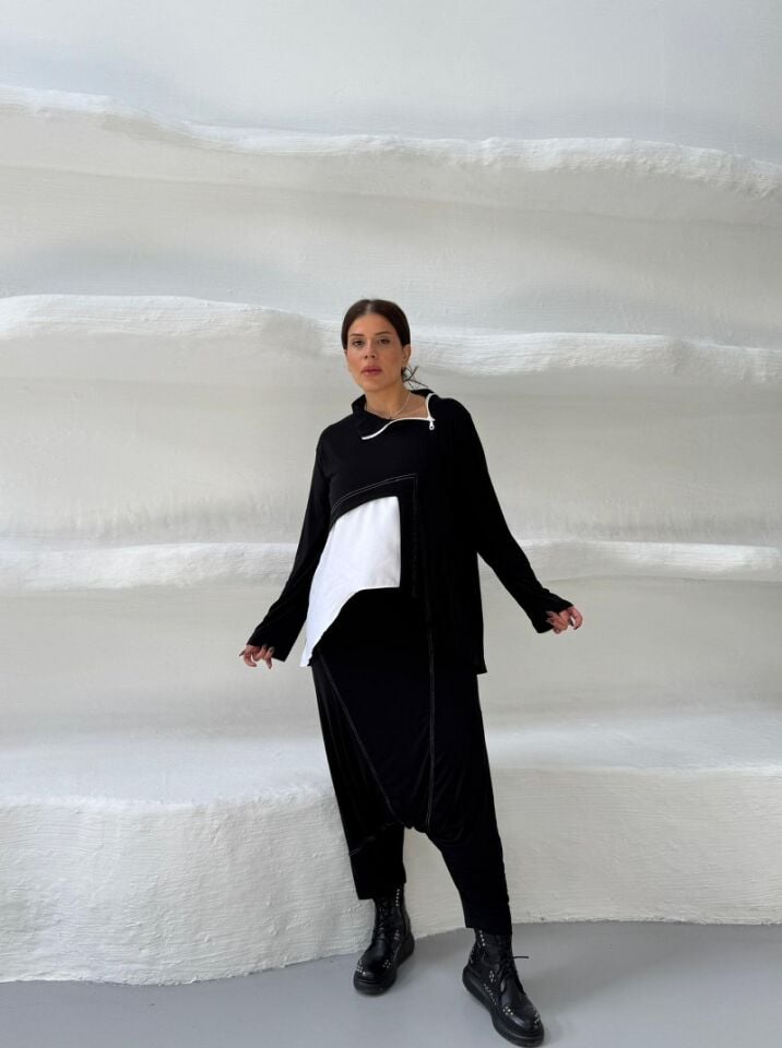 SANDY ŞALVAR TAKIM SİYAH