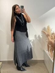 SAÇ ÖRGÜ MODEL SÜVETER SİYAH