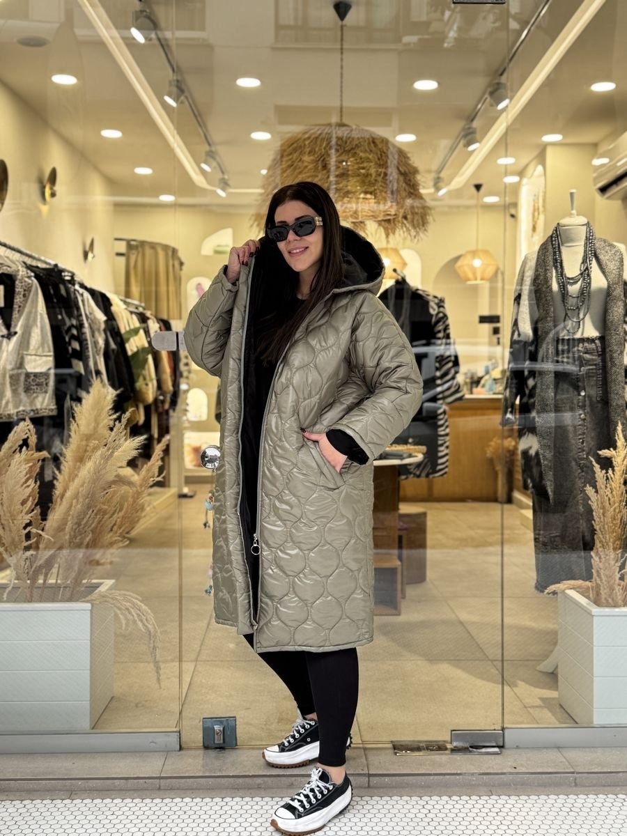 ŞİŞME UZUN OVERSIZE MONT