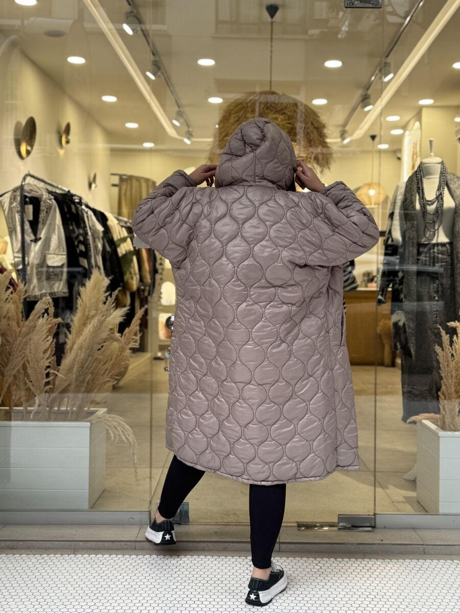ŞİŞME UZUN OVERSIZE MONT