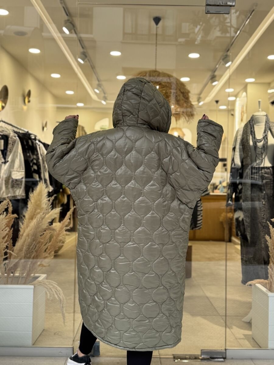 ŞİŞME UZUN OVERSIZE MONT