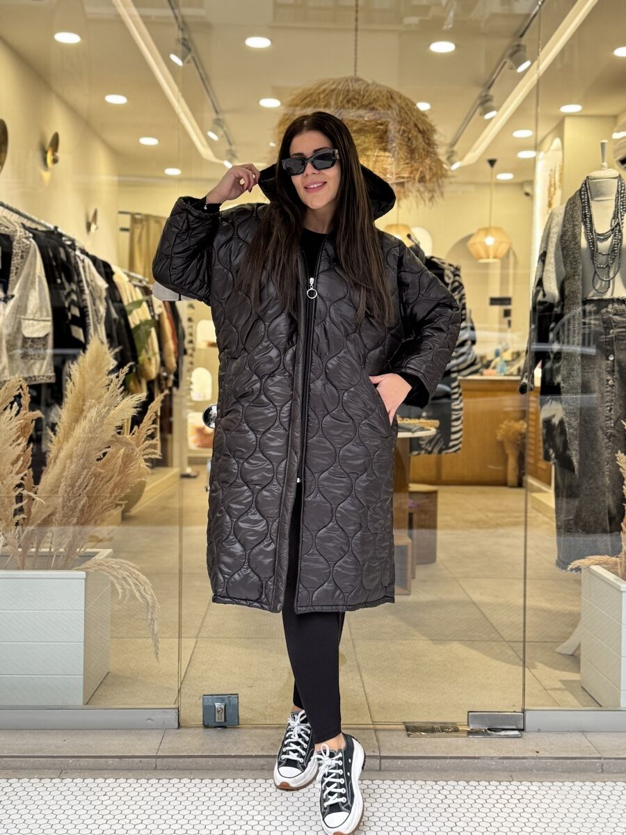 ŞİŞME UZUN OVERSIZE MONT