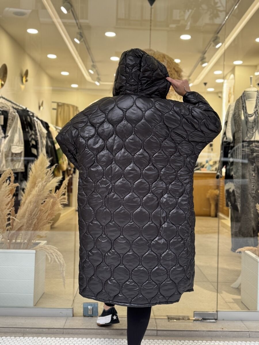 ŞİŞME UZUN OVERSIZE MONT