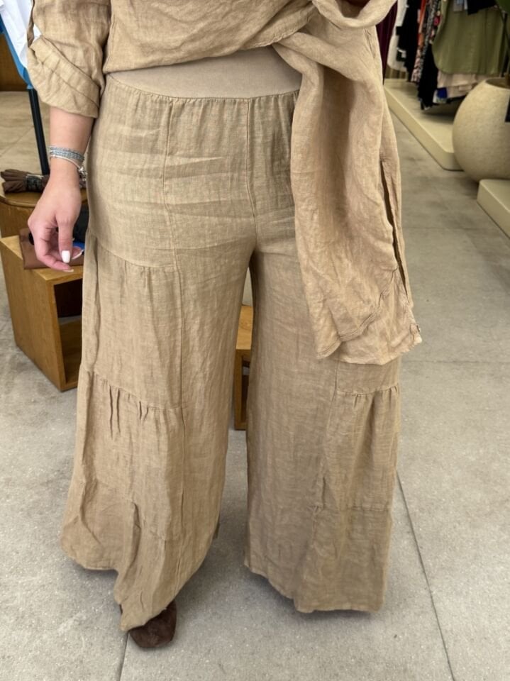 BİYELİ KETEN PANTOLON
