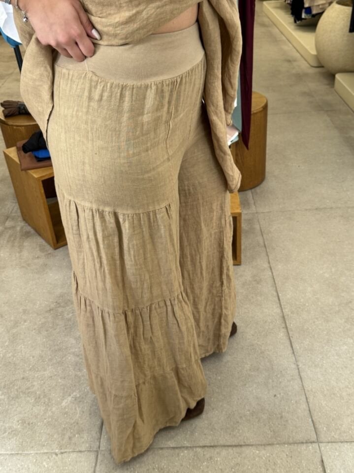 BİYELİ KETEN PANTOLON