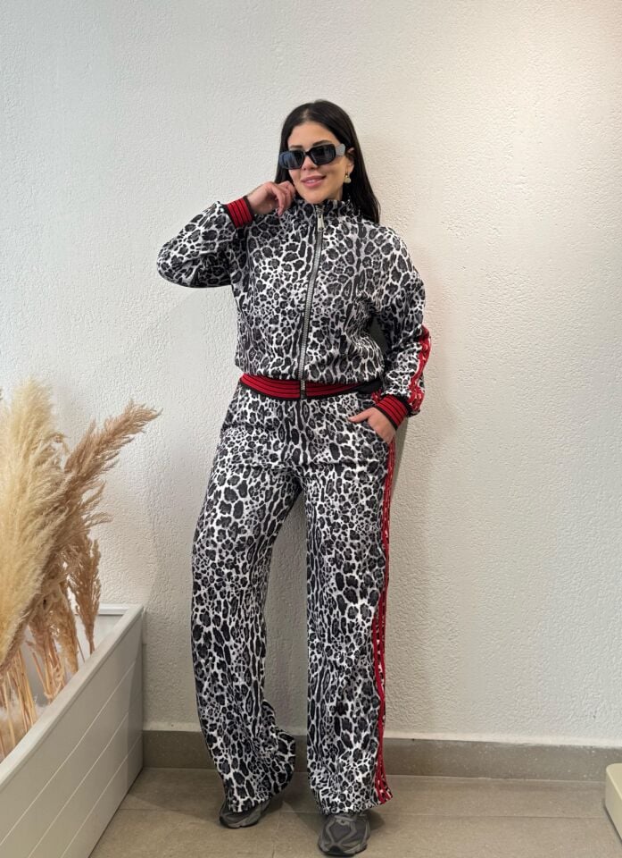 SCUBA KIRMIZI ÇİZGİLİ LEOPAR